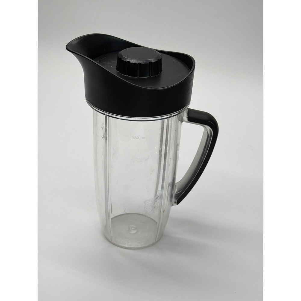 NutriBullet Replacement Pitcher and Cup‎ Set Clear Plastic with Black Handles